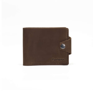 Portfel skórzany klasyczny z okienkiem na dokument zapinany